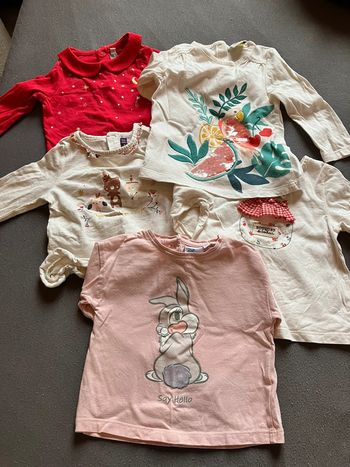 Lot de t shirt manches longues 12 mois