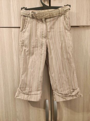 Pantalon plage beige rayés 6 ans Kiabi
