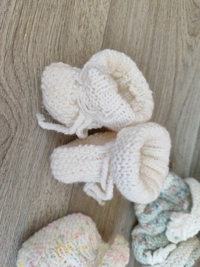 Lots 4 paires de chaussons tricotés - photo numéro 5