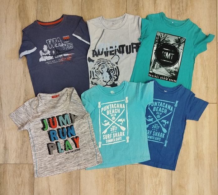 Lot 6 tee shirt garçon manches courtes