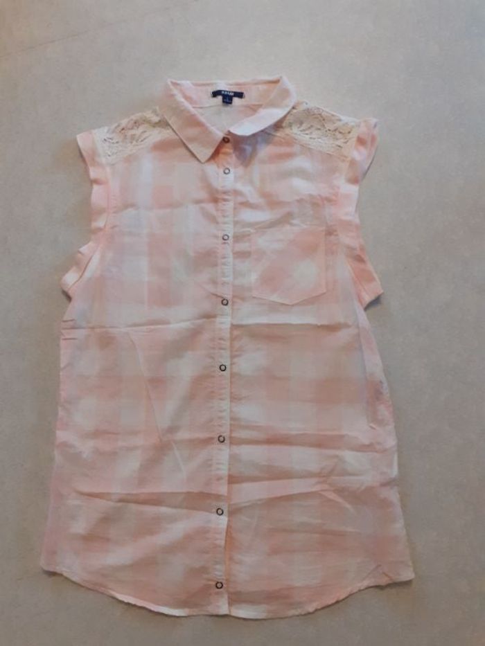 Chemisier à carreaux, sans manche