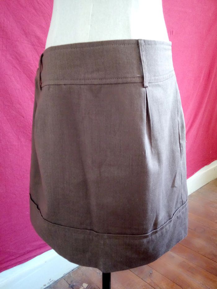 Jupe tulipe marron - photo numéro 2