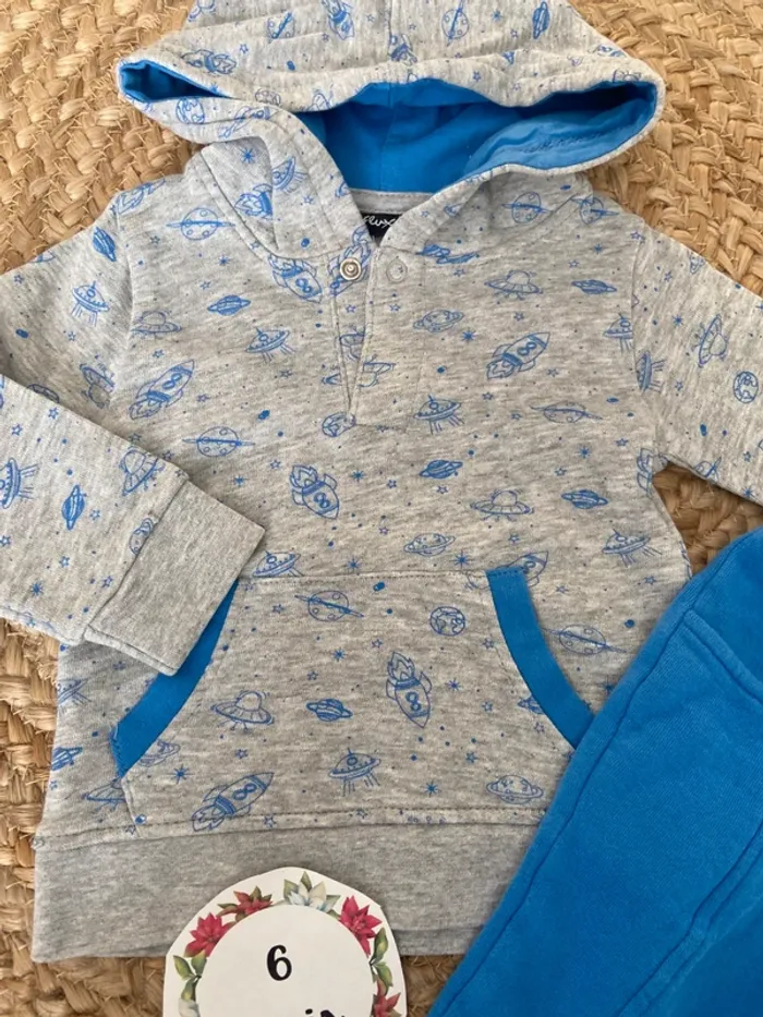 Ensemble 2 pièces jogging taille 6 mois - photo numéro 3