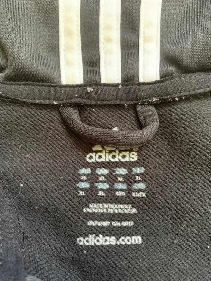 Haut manches longues Adidas - Noir zippé - Taille XL - photo numéro 3