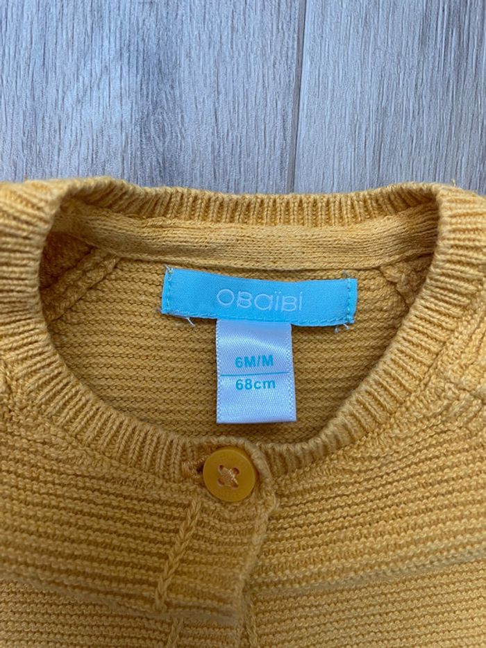 Gilet Obaïbi jaune 6 mois - photo numéro 3