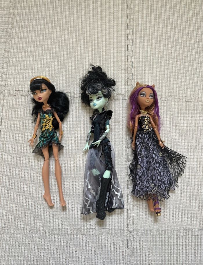 Lot 3 poupées Monster High originales