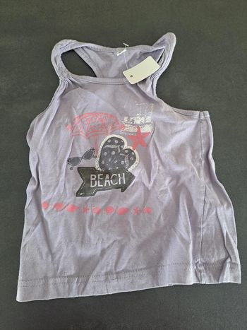 blouse sans manche 2-3 ans lila
