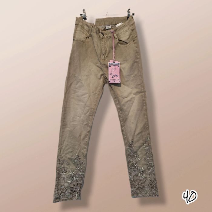 Jeans couleur beige gris T40