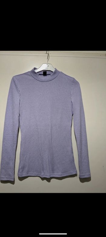 Pull Shein lila , à col montant . Taille 38