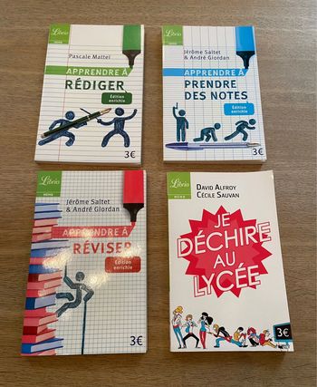 Lot de quatre guides de réussite au lycée