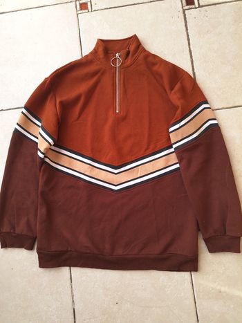 Sweat femme oversize zippé Taille XS Lire descriptif