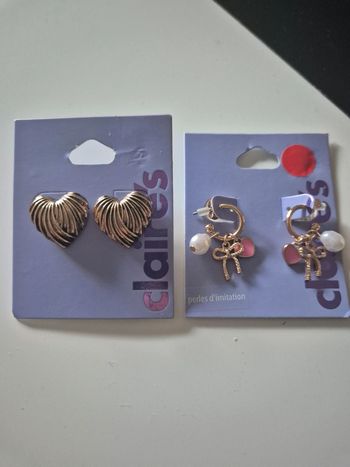 Lot 2 boucles d'oreille