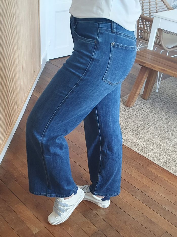 Jean wide leg Clermont bleu foncé Taille 38 - photo numéro 5