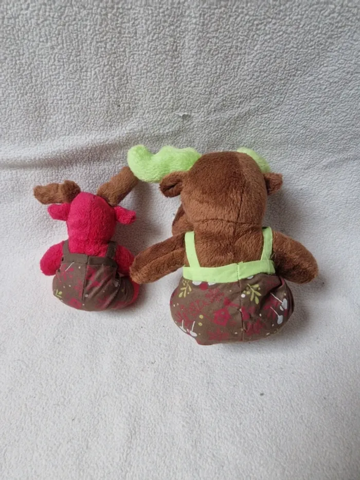 Lot de 2 peluches cerfs - photo numéro 3