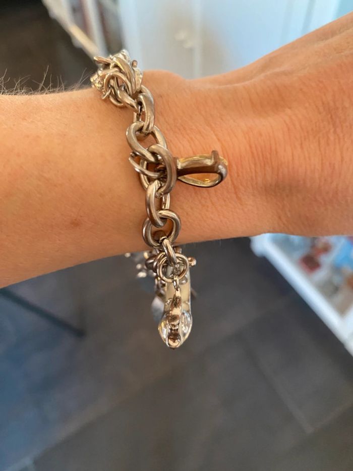 Bracelet avec charms en métal argenté - photo numéro 4