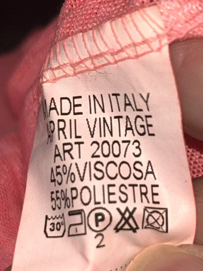 T-shirt tunique rose col v April Vintage taille unique - photo numéro 5