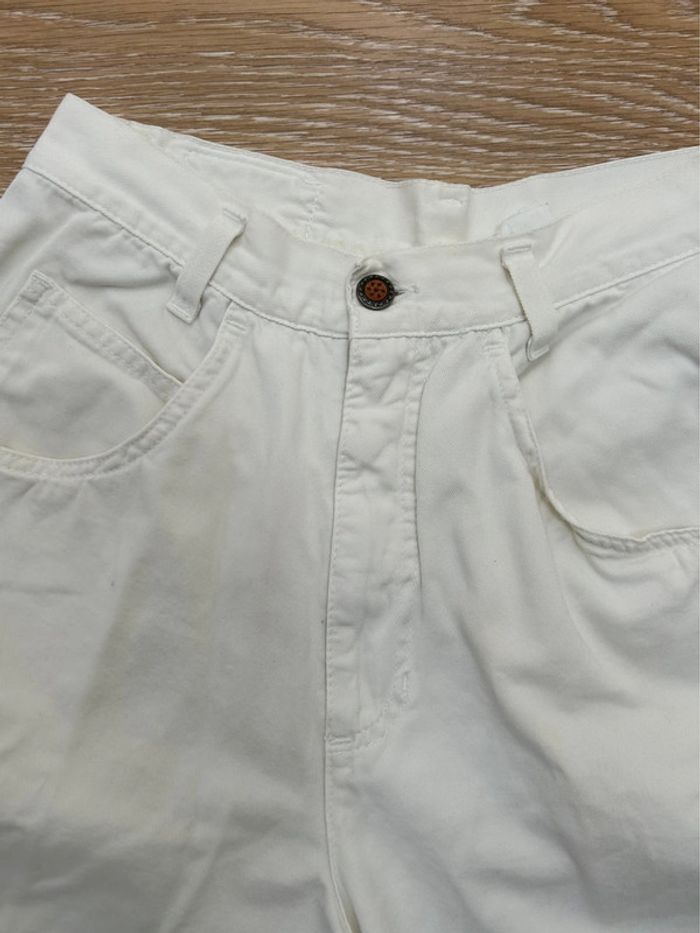 Short en jeans blanc Romane italy - vintage taille xl 42 - photo numéro 2