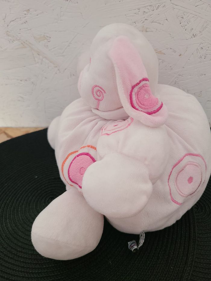 Doudou Boule Lapin Chien Rose Fuchsia Ronds Grelot MGM - photo numéro 3