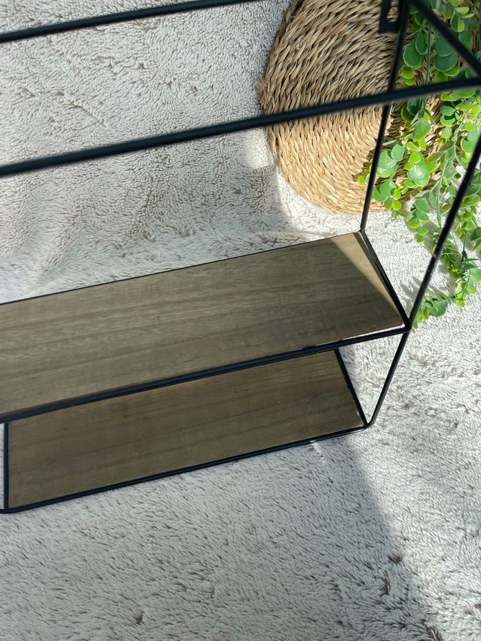 Étagère mural en bois et métal noir - Style industriel - Maison du monde - photo numéro 4