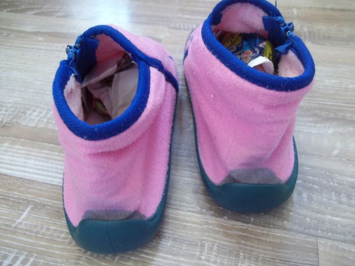 Chaussons zippés rose Girafe 26 - photo numéro 3