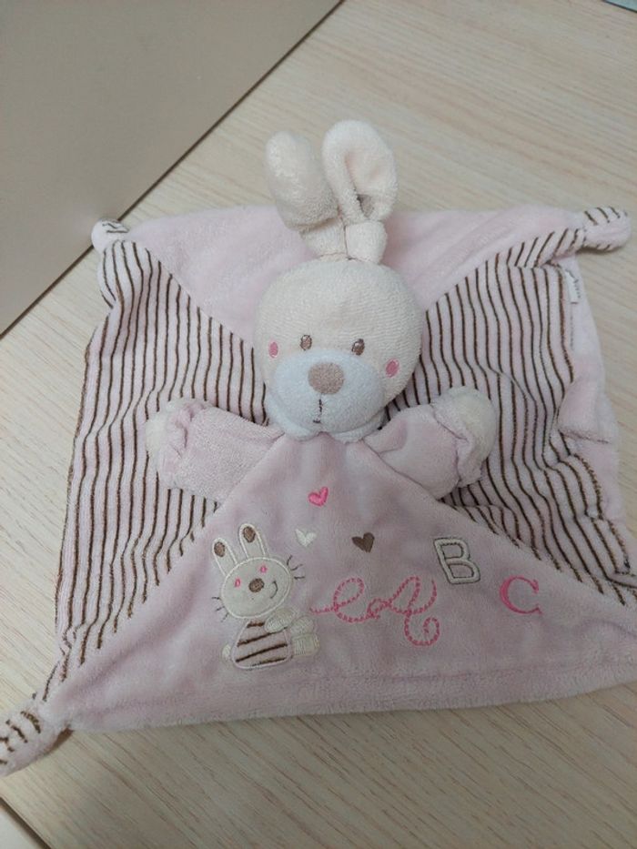 Nicotoy kiabi - doudou plat lapin A B C - photo numéro 2