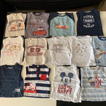 Lot de 13 t-shirt manches longues garçon 6 mois