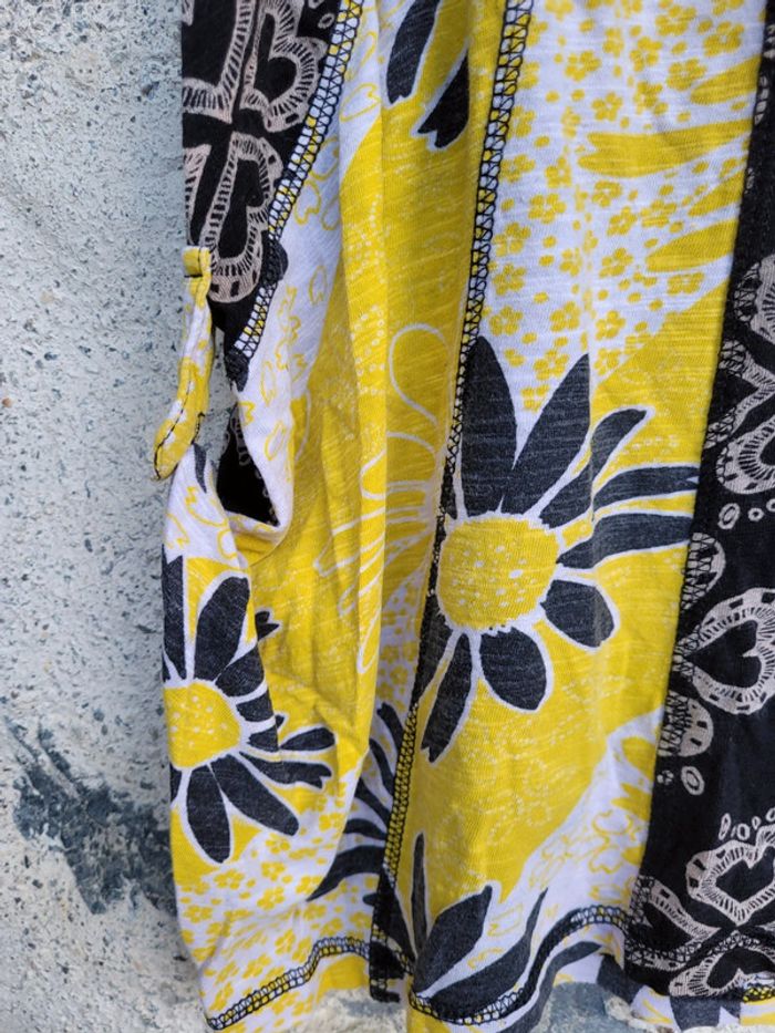 Superbe robe/tunique Desigual 5/6 ans, noir et jaune - photo numéro 5