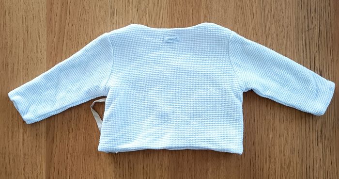 Gilet Brassière en maille doublé Catimini 9 mois blanc fille - photo numéro 9