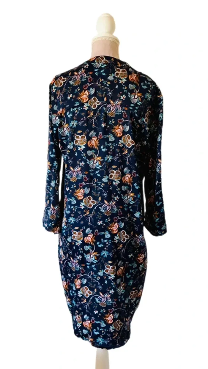 💐Tunique vintage bohème fleurie Goa S/36 Boho hippie chic floral silky Tunic💐 - photo numéro 10