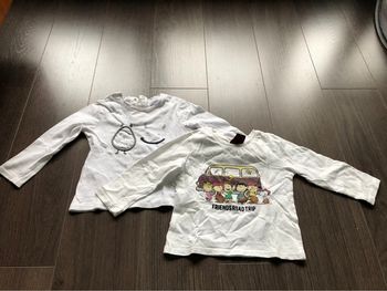 Lot 2 t-shirts manches longues Mango Baby 9-12 mois 80 cm