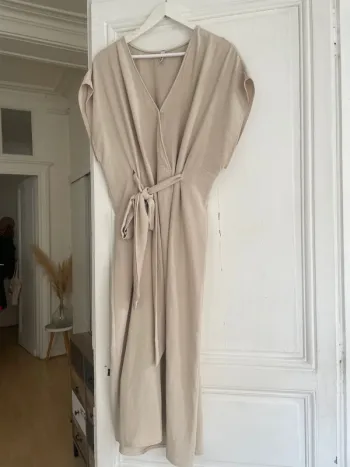 Robe longue beige