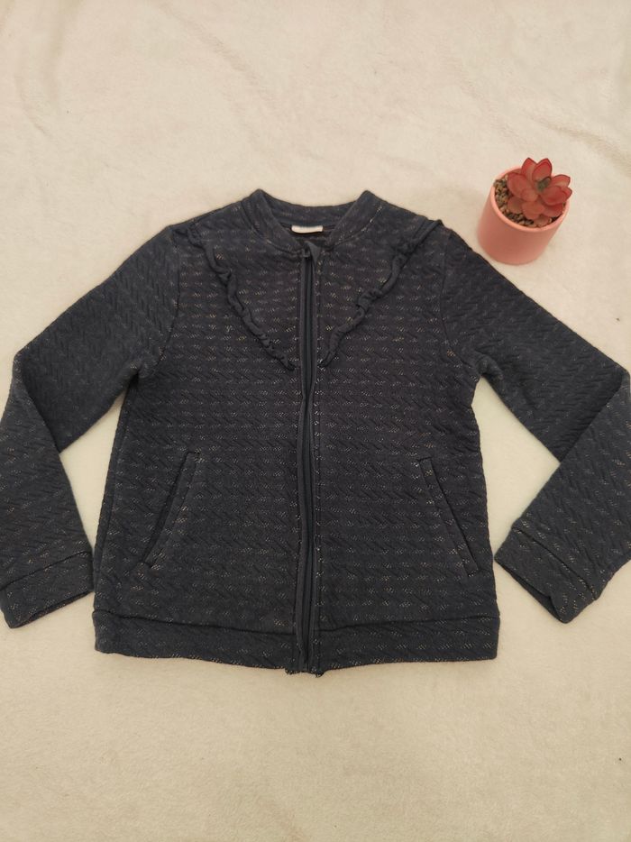 Veste manches longues bleu marine fille