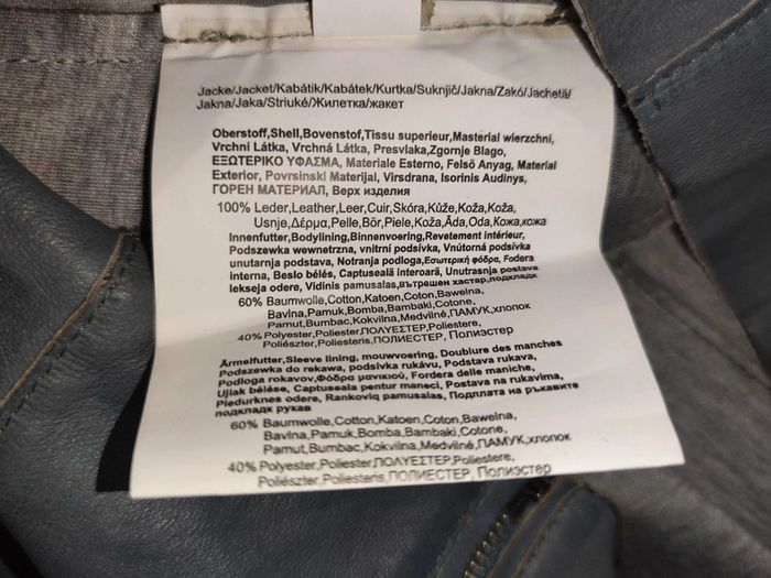 Veste cintrée / blazer / perfecto /spencer cuir  gris bleuté deercraft t 38 - photo numéro 10