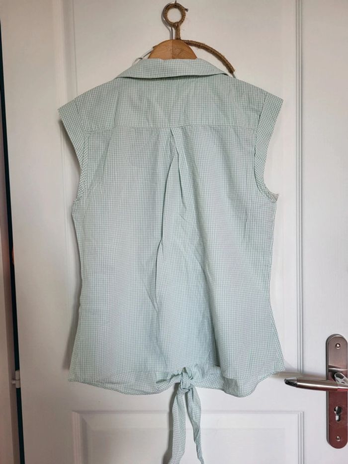 Chemise sans manche Naf Naf imprimé vichy taille 38 - photo numéro 3