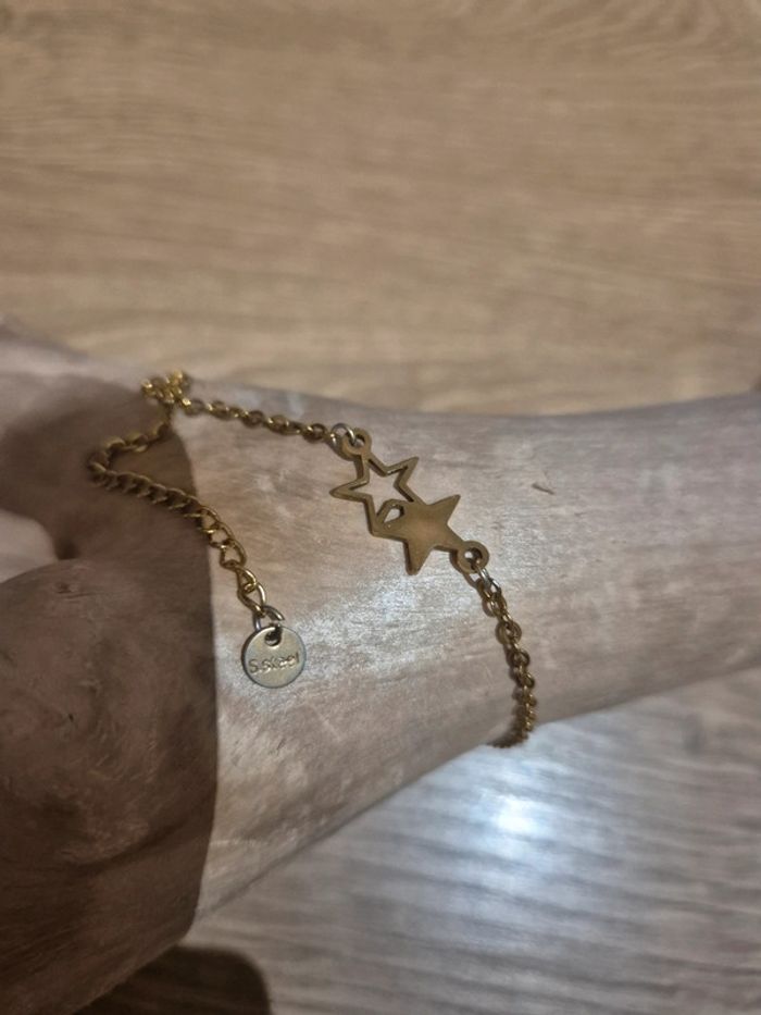 Bracelet #acier Doré - photo numéro 4