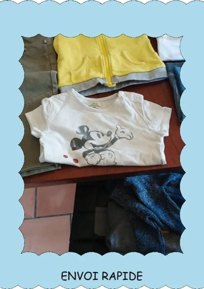 Lot printemps été 18 mois garçon 8 articles dont 1 pantalon neuf - photo numéro 2