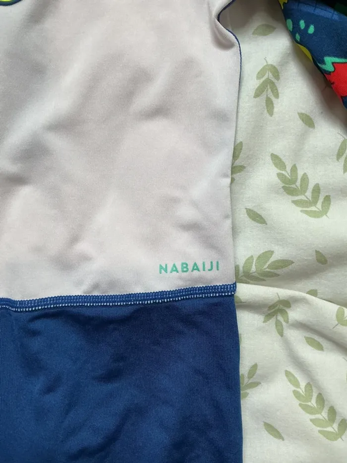 combinaison anti UV UPF50+ 24 mois bleu et blanc nabaiji - photo numéro 6