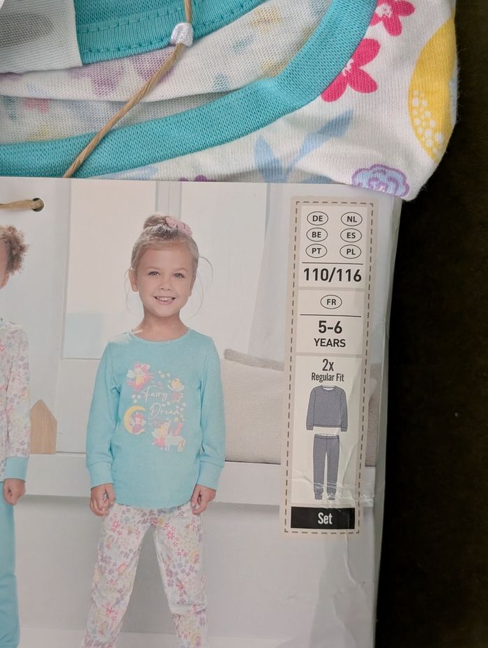 Lot de 2 pyjamas fille. Taille 5-6 ans. Neuf . Lilly &Dan. 100% coton. - photo numéro 2