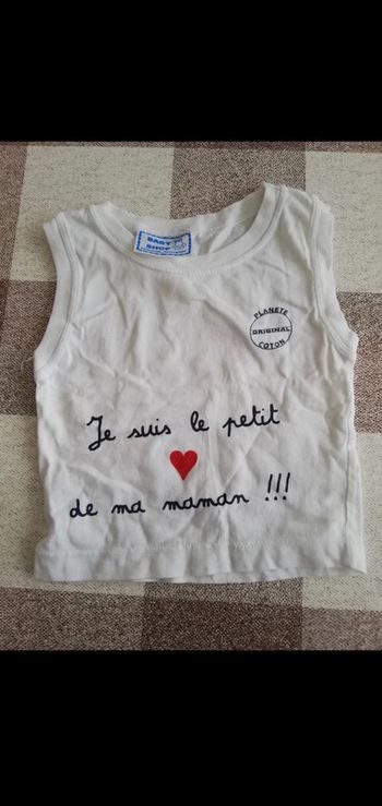 Débardeur blanc 12 mois baby shop