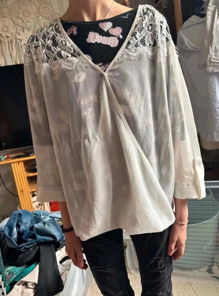 Blouse transparente taille xs marque jbc