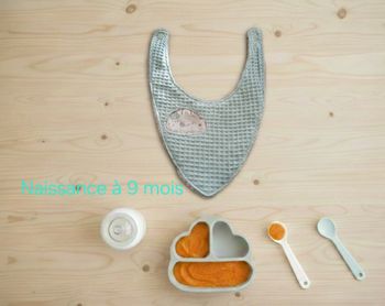 Bavoir bandana Naissance à 9 mois Création fait main artisanale 