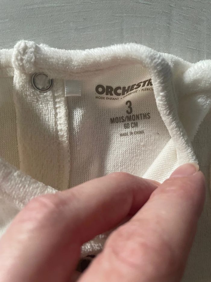 Lot de 2 pyjamas Orchestra taille 3 mois 60cm - photo numéro 8
