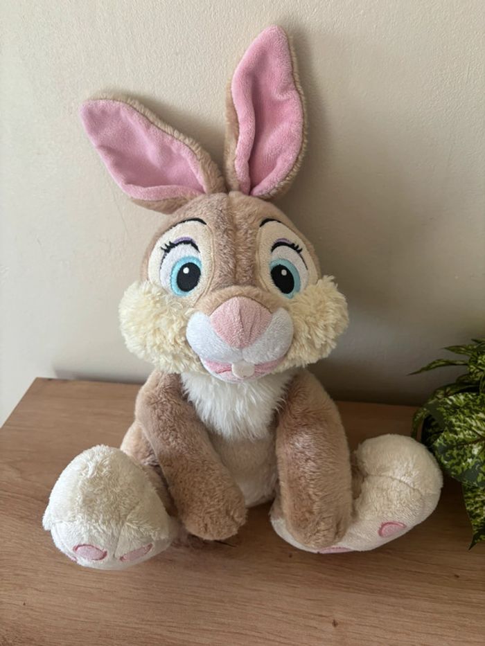 Doudou peluche lapin bambi écru marron Disney - photo numéro 2
