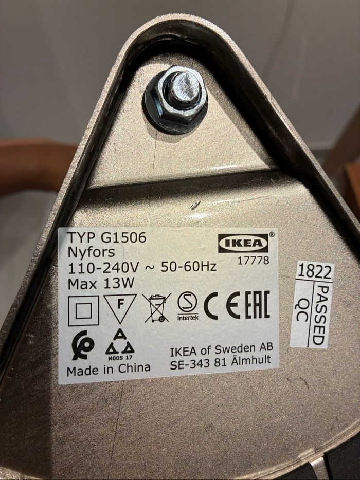 Lampadaire NYFORS nickelé blanc IKEA - photo numéro 4
