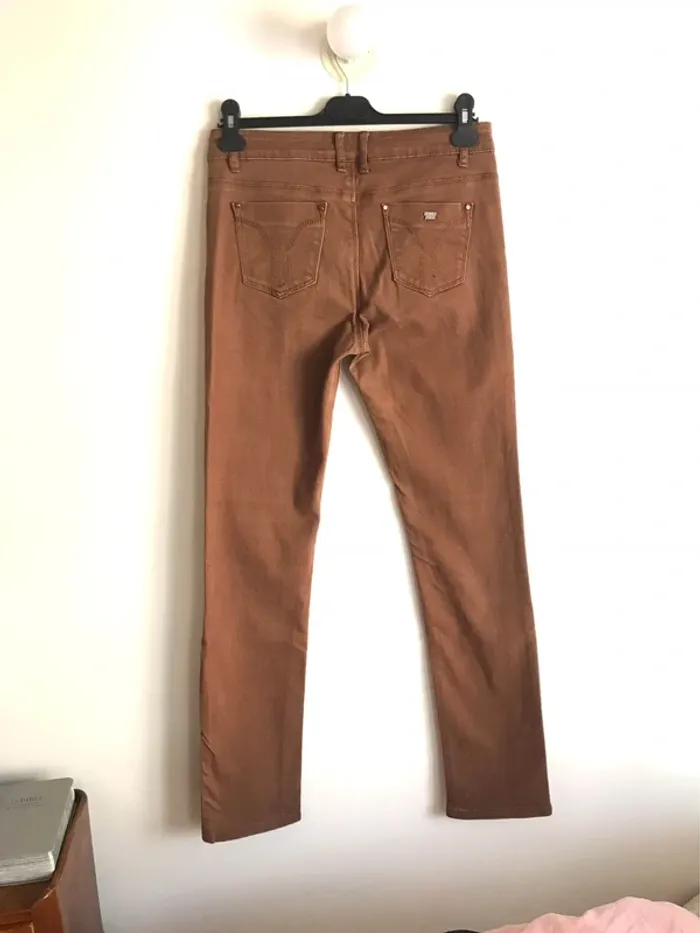 Jean marron chocolat Onado taille 40 - photo numéro 5