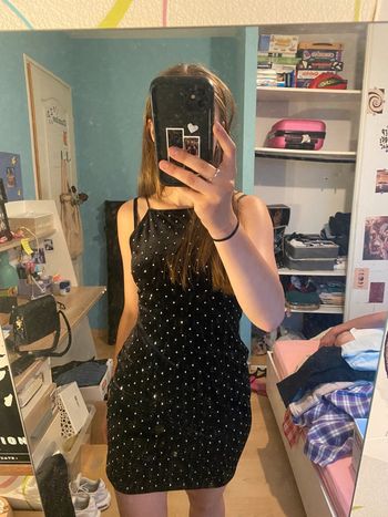 robe noir à stras