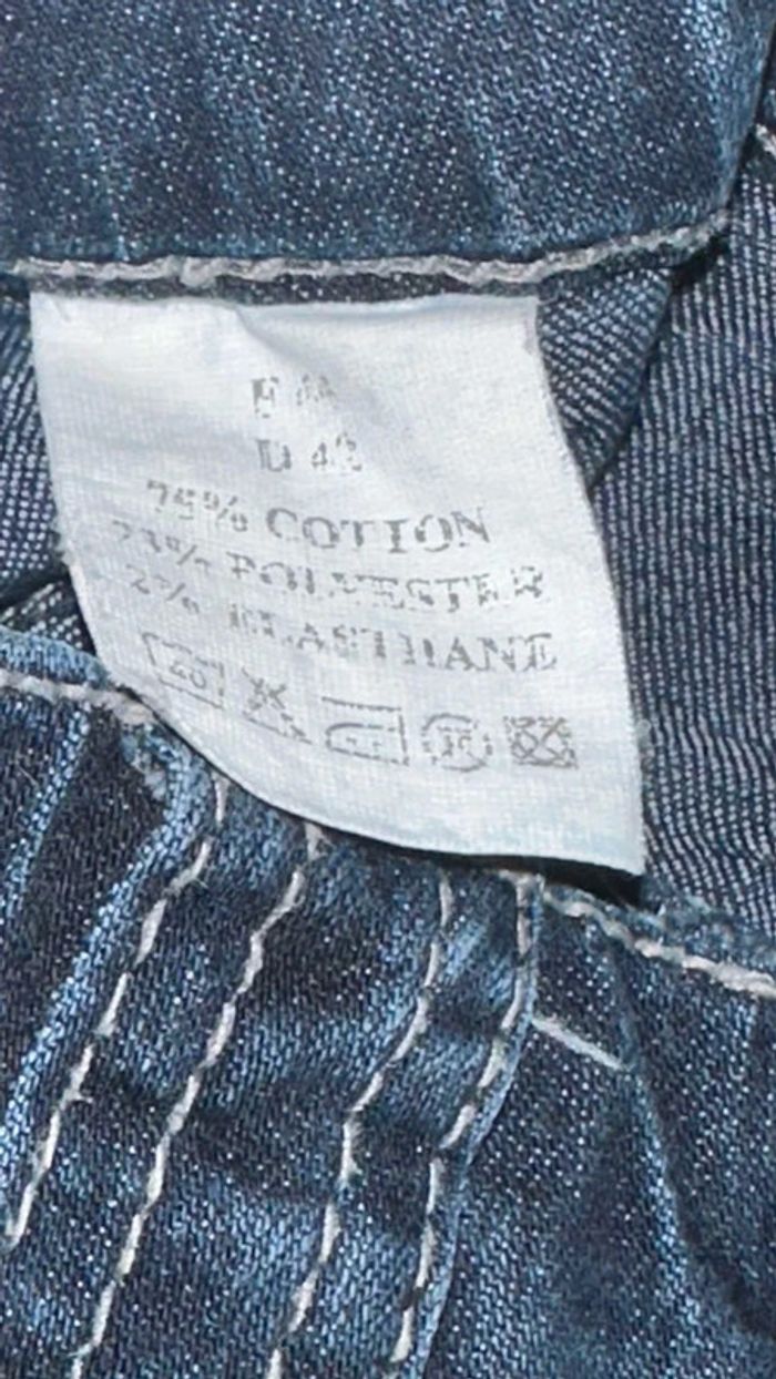 💫 Sublime jeans pantacourt Christine Laure en parfait état marine T 42 44 une pépite - photo numéro 11