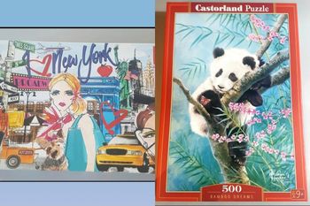 Lot de 2 puzzles en 500 pièces complets
