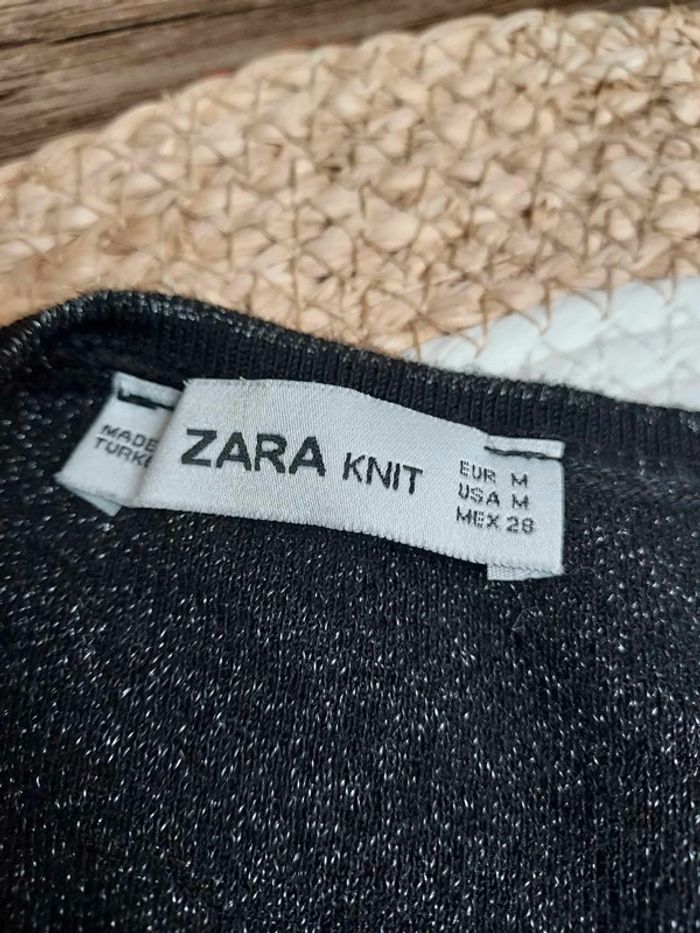 Joli pull Zara noir et argenté - photo numéro 5