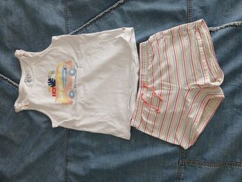 Ensemble d'été débardeur et short fille 8 ans